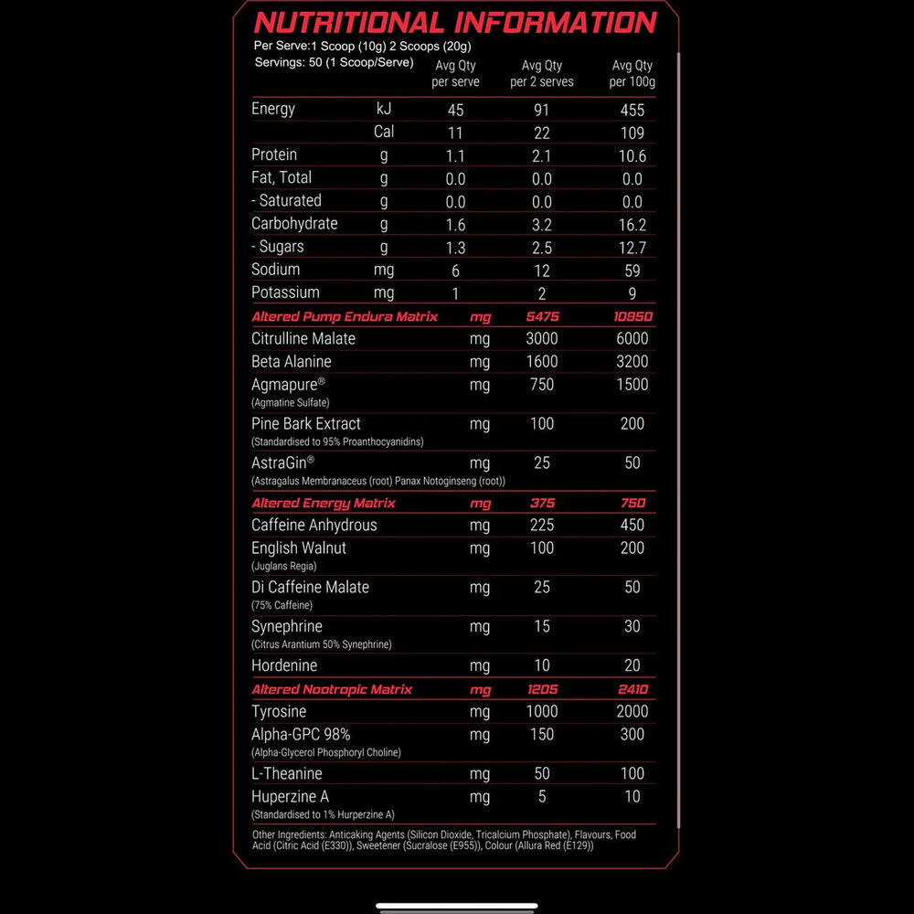 ALTERED STATE PRE-WORKOUT