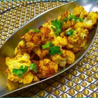 Roasted Curried Cauliflower