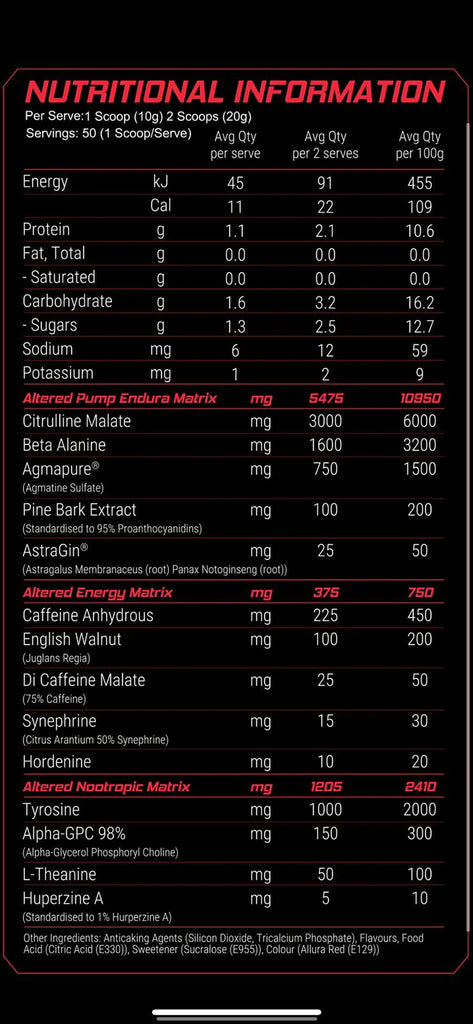 ALTERED STATE PRE-WORKOUT