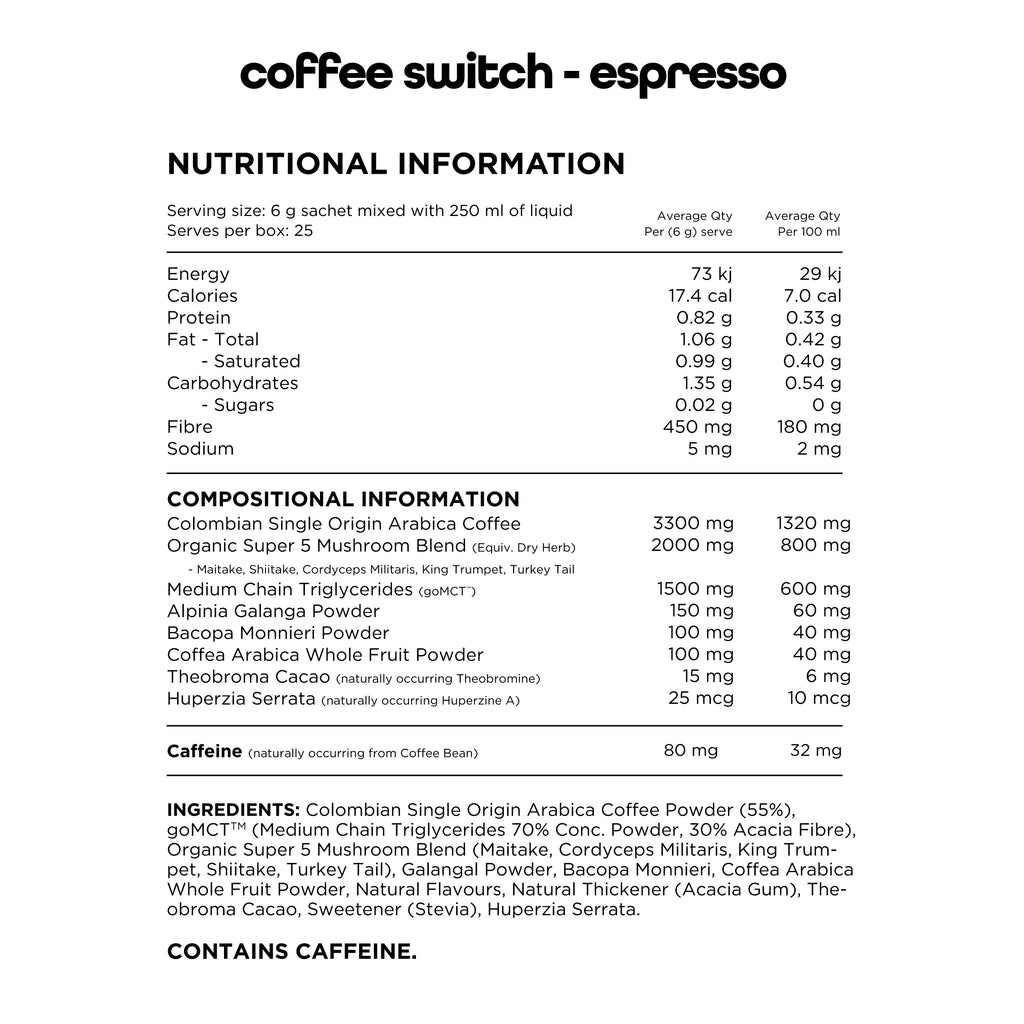 Switch Nutrition Coffee