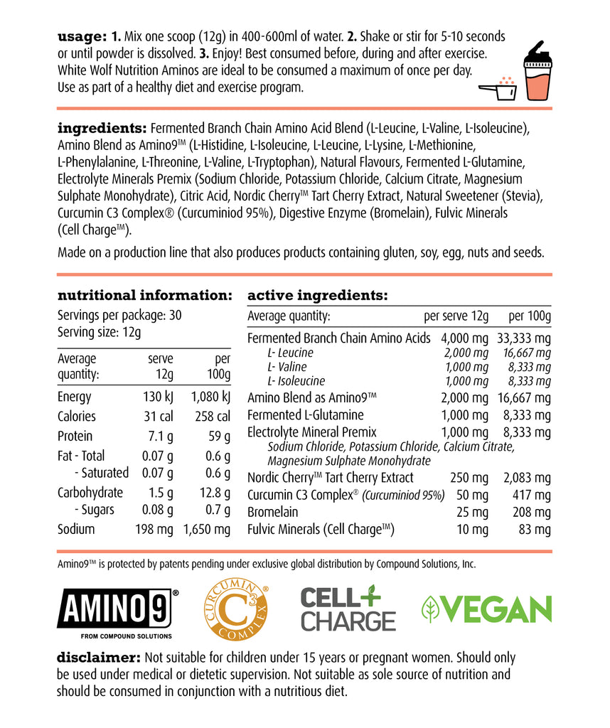 Vegan Essential Aminos by White Wolf Nutrition