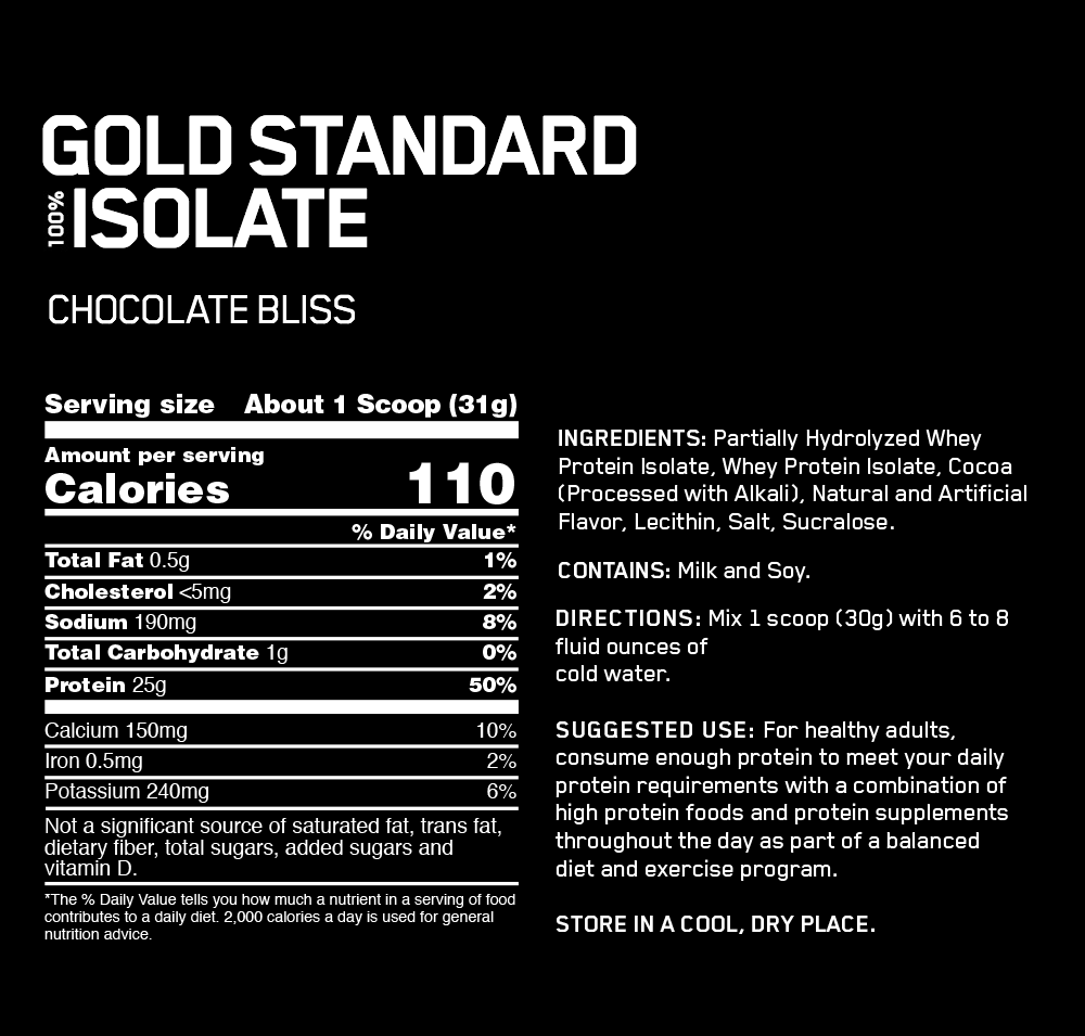 GOLD STANDARD 100% ISOLATE